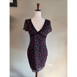 NWT Princess Polly Paprika Mini Dress Red Roses SZ US 10 Romantic Whimsygoth